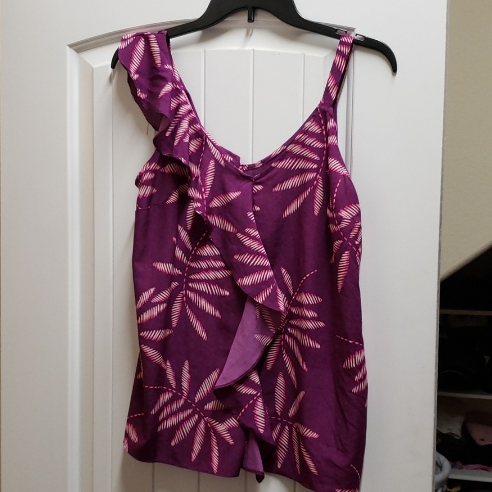 Purple ruffle top